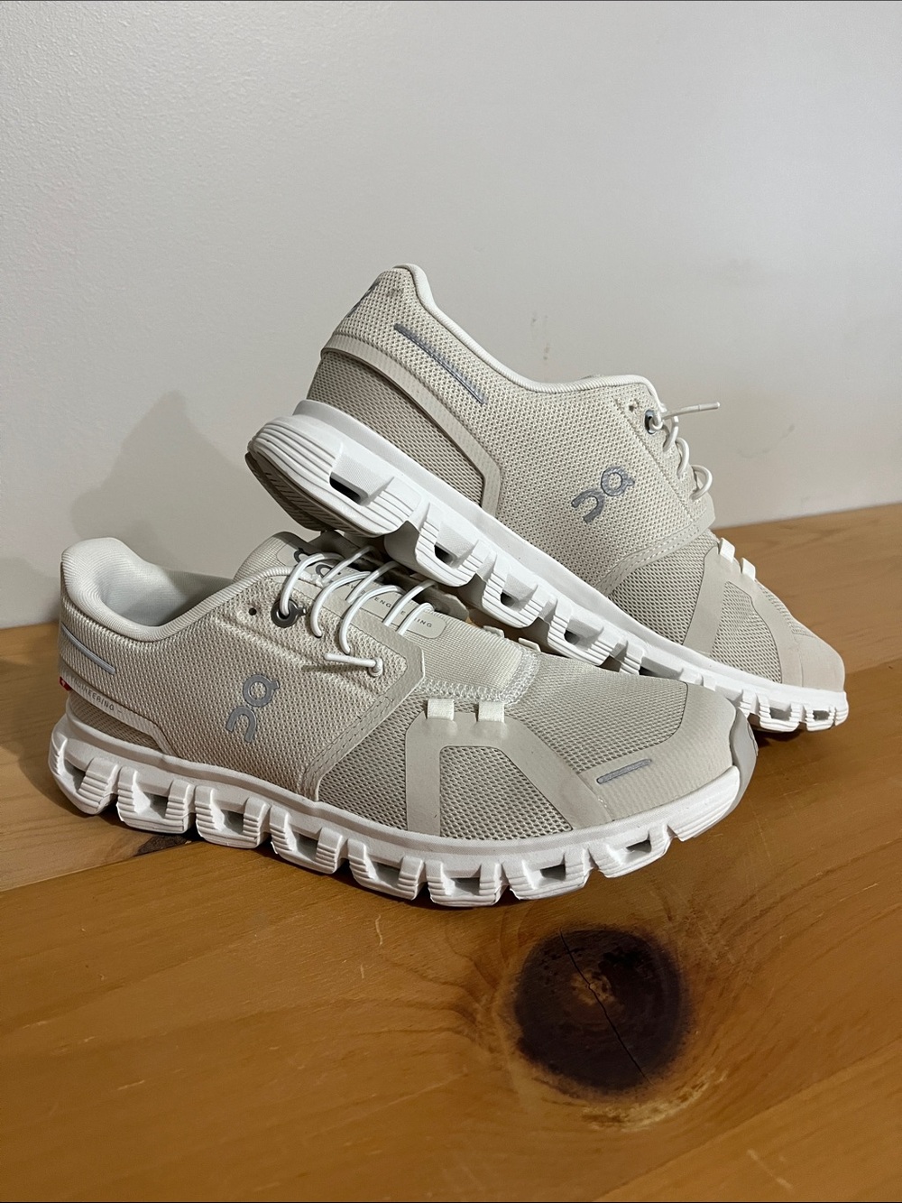 On Running Women’s Athletic Sneakers in Light Beige and White - Picture 6 of 6